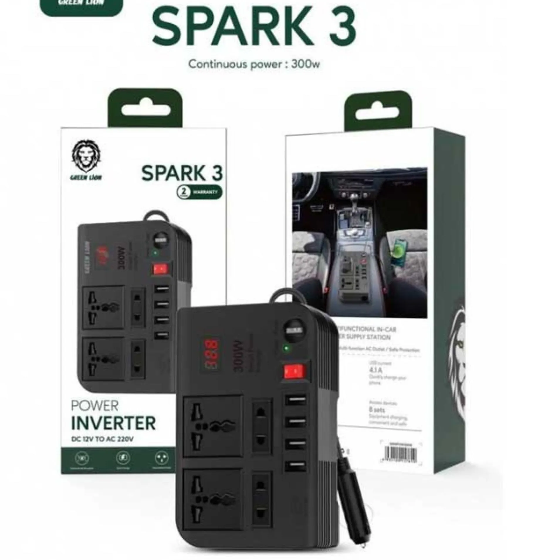 بررسی چند راهی و اینورتر گرین لاین Green Lion Spark 3 Power Inverter توان ۳۰۰ وات