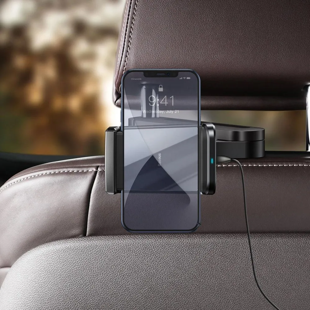 بررسی هولدر و شارژر وایرلس صندلی عقب بیسوس Baseus Backseat Holder Wireless Charger WXHZ-01 توان ۱۵ وات